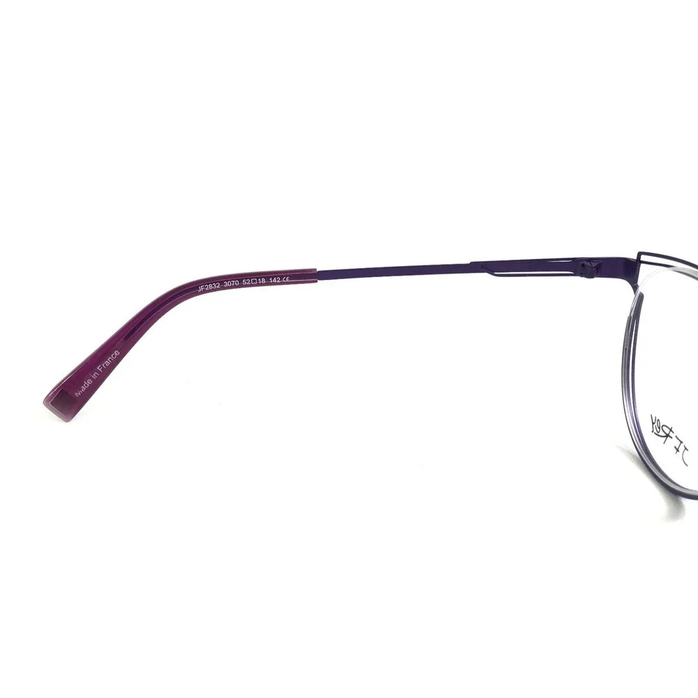 J. F. Rey Eyeglasses Frames JF2832 3070qqq Purple Red Cat Eye Wire Rim 52-18-142